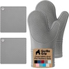 image:imageGORILLA GRIP Silicone Oven Mitts 550F Heat Resistant 125x83 BlackGray
