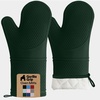 image:imageGORILLA GRIP Silicone Oven Mitts 550F Heat Resistant 125x83 BlackHunter Green