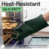 image:imageGORILLA GRIP Silicone Oven Mitts 550F Heat Resistant 125x83 BlackHunter Green