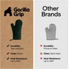 image:imageGORILLA GRIP Silicone Oven Mitts 550F Heat Resistant 125x83 BlackHunter Green