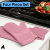 image:imageGORILLA GRIP Silicone Oven Mitts 550F Heat Resistant 125x83 BlackPink