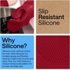 image:imageGORILLA GRIP Silicone Oven Mitts 550F Heat Resistant 125x83 BlackRed