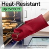 image:imageGORILLA GRIP Silicone Oven Mitts 550F Heat Resistant 125x83 BlackRed
