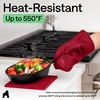 image:imageGORILLA GRIP Silicone Oven Mitts 550F Heat Resistant 125x83 BlackRed