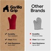 image:imageGORILLA GRIP Silicone Oven Mitts 550F Heat Resistant 125x83 BlackRed