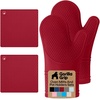 image:imageGORILLA GRIP Silicone Oven Mitts 550F Heat Resistant 125x83 BlackRed