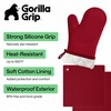 image:imageGORILLA GRIP Silicone Oven Mitts 550F Heat Resistant 125x83 BlackRed