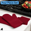 image:imageGORILLA GRIP Silicone Oven Mitts 550F Heat Resistant 125x83 BlackRed