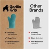 image:imageGORILLA GRIP Silicone Oven Mitts 550F Heat Resistant 125x83 BlackTurquoise