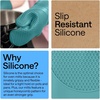 image:imageGORILLA GRIP Silicone Oven Mitts 550F Heat Resistant 125x83 BlackTurquoise