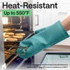 image:imageGORILLA GRIP Silicone Oven Mitts 550F Heat Resistant 125x83 BlackTurquoise
