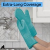 image:imageGORILLA GRIP Silicone Oven Mitts 550F Heat Resistant 125x83 BlackTurquoise