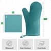 image:imageGORILLA GRIP Silicone Oven Mitts 550F Heat Resistant 125x83 BlackTurquoise