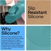 image:imageGORILLA GRIP Silicone Oven Mitts 550F Heat Resistant 125x83 BlackTurquoise