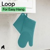 image:imageGORILLA GRIP Silicone Oven Mitts 550F Heat Resistant 125x83 BlackTurquoise