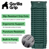 image:imageGORILLA GRIP SlipResistant Inflatable Sleeping Pad with Grip Dots Foot Pump Puncture Resistant Lightweight Camping Mattress Air Mats Travel Backpacking Inflating Bed Camp Sleep Pads Tent GrayHunter Green