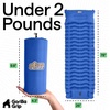 image:imageGORILLA GRIP SlipResistant Inflatable Sleeping Pad with Grip Dots Foot Pump Puncture Resistant Lightweight Camping Mattress Air Mats Travel Backpacking Inflating Bed Camp Sleep Pads Tent GrayBlue