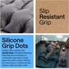 image:imageGORILLA GRIP SlipResistant Inflatable Sleeping Pad with Grip Dots Foot Pump Puncture Resistant Lightweight Camping Mattress Air Mats Travel Backpacking Inflating Bed Camp Sleep Pads Tent GrayHunter Green