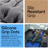 image:imageGORILLA GRIP SlipResistant Inflatable Sleeping Pad with Grip Dots Foot Pump Puncture Resistant Lightweight Camping Mattress Air Mats Travel Backpacking Inflating Bed Camp Sleep Pads Tent GrayBlue