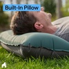 image:imageGORILLA GRIP SlipResistant Inflatable Sleeping Pad with Grip Dots Foot Pump Puncture Resistant Lightweight Camping Mattress Air Mats Travel Backpacking Inflating Bed Camp Sleep Pads Tent GrayHunter Green