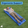 image:imageGORILLA GRIP SlipResistant Inflatable Sleeping Pad with Grip Dots Foot Pump Puncture Resistant Lightweight Camping Mattress Air Mats Travel Backpacking Inflating Bed Camp Sleep Pads Tent GrayBlue