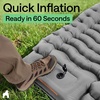image:imageGORILLA GRIP SlipResistant Inflatable Sleeping Pad with Grip Dots Foot Pump Puncture Resistant Lightweight Camping Mattress Air Mats Travel Backpacking Inflating Bed Camp Sleep Pads Tent GrayGray