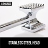 image:imageGorilla Grip Stainless Steel Silicone Tongs Set of 2 and Heavy Duty Meat Tenderizer Heat Resistant Silicone Tongs Size 7 and 9IN Spiked Side Meat Tenderizer Both In Black Color 2 Item Bundle