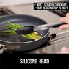 image:imageGorilla Grip Stainless Steel Silicone Tongs Set of 2 and Heavy Duty Meat Tenderizer Heat Resistant Silicone Tongs Size 7 and 9IN Spiked Side Meat Tenderizer Both In Black Color 2 Item Bundle