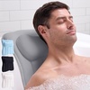image:imageGORILLA GRIP Bath Pillow for Tub 6 Strong Suction Cups 4D Mesh BlueGray