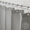 image:imageGORILLA GRIP Gray Waffle Style Textured Fabric Shower Curtain 72x72Grey