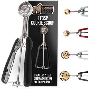 image:imageGORILLA GRIP 304 Stainless Steel Cookie Scoop 1 TBSP Scooper BlackBlack