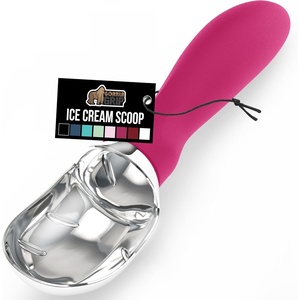 image:imageGORILLA GRIP Heavy Duty Ice Cream Scoop Professional Scooper BlackHot Pink
