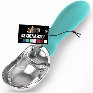 image:imageGORILLA GRIP Heavy Duty Ice Cream Scoop Professional Scooper BlackTurquoise