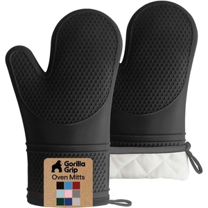 image:imageGORILLA GRIP Silicone Oven Mitts 550F Heat Resistant 125x83 BlackBlack