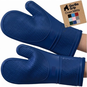 image:imageGORILLA GRIP Silicone Oven Mitts 550F Heat Resistant 125x83 BlackBlue