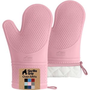 image:imageGORILLA GRIP Silicone Oven Mitts 550F Heat Resistant 125x83 BlackPink
