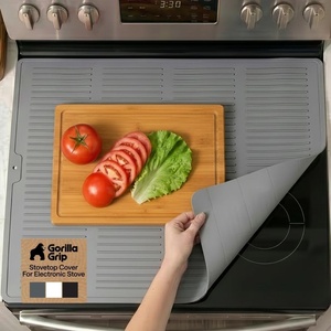 image:imageGORILLA GRIP Silicone Stove Cover for Electric Stoves 28x20 GrayGray