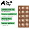 image:imageGORILLA GRIP Bath Tub Shower Mat Bathtub Floor Liner 35x16 ClearBrown Translucent