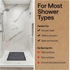 image:imageGORILLA GRIP Bath Tub Shower Mat Bathtub Floor Liner 35x16 ClearCharcoal Opaque