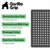 image:imageGORILLA GRIP Bath Tub Shower Mat Bathtub Floor Liner 35x16 ClearCharcoal Opaque