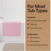 image:imageGORILLA GRIP Bath Tub Shower Mat Bathtub Floor Liner 35x16 ClearLight Pink Opaque