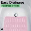 image:imageGORILLA GRIP Bath Tub Shower Mat Bathtub Floor Liner 35x16 ClearLight Pink Opaque