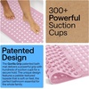 image:imageGORILLA GRIP Bath Tub Shower Mat Bathtub Floor Liner 35x16 ClearLight Pink Opaque