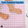 image:imageGORILLA GRIP Bath Tub Shower Mat Bathtub Floor Liner 35x16 ClearLight Pink Translucent