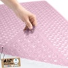 image:imageGORILLA GRIP Bath Tub Shower Mat Bathtub Floor Liner 35x16 ClearLight Pink Translucent