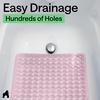 image:imageGORILLA GRIP Bath Tub Shower Mat Bathtub Floor Liner 35x16 ClearLight Pink Translucent