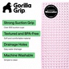 image:imageGORILLA GRIP Bath Tub Shower Mat Bathtub Floor Liner 35x16 ClearLight Pink Translucent