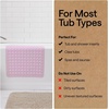 image:imageGORILLA GRIP Bath Tub Shower Mat Bathtub Floor Liner 35x16 ClearLight Pink Translucent