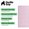 image:imageGORILLA GRIP Bath Tub Shower Mat Bathtub Floor Liner 35x16 ClearLight Pink Translucent