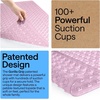 image:imageGORILLA GRIP Bath Tub Shower Mat Bathtub Floor Liner 35x16 ClearLight Pink Translucent